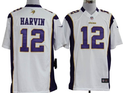 Minnesota Vikings 12 Percy Harvin White Game Jersey